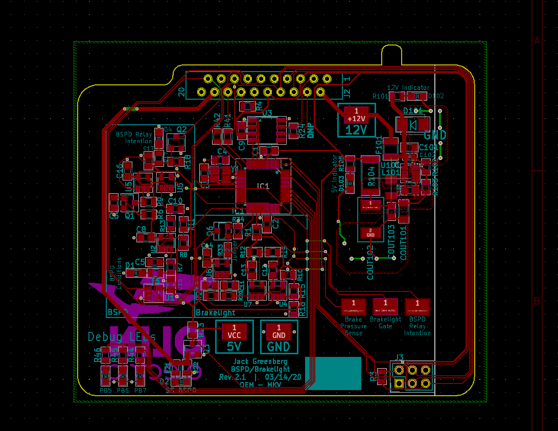 BSPD/Brakelight circuit layout.